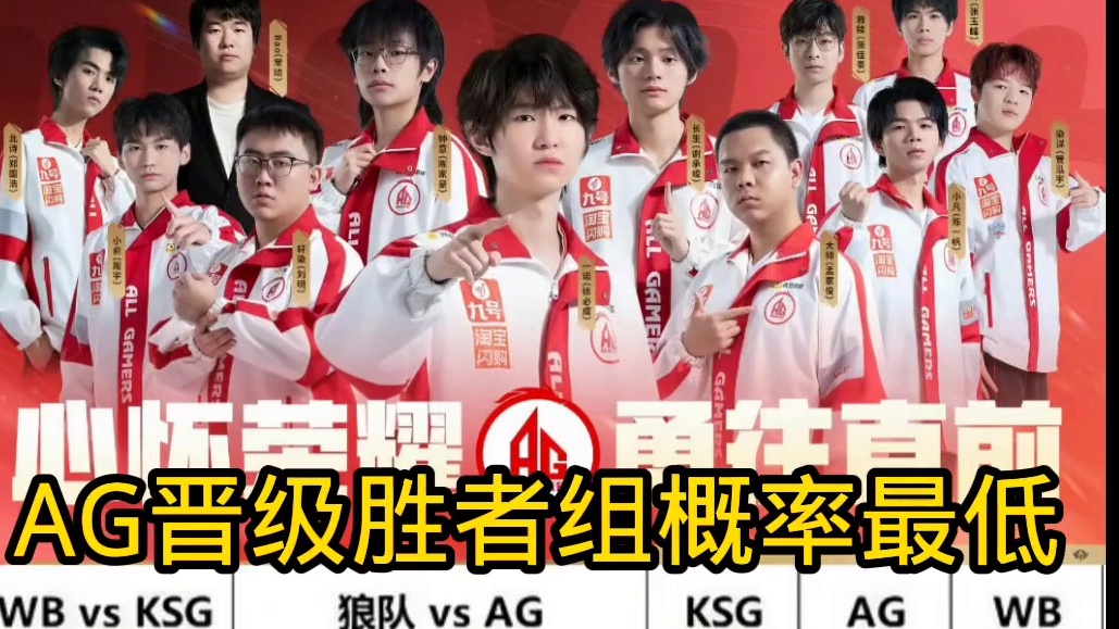 没想到AG晋级胜者组的概率最低