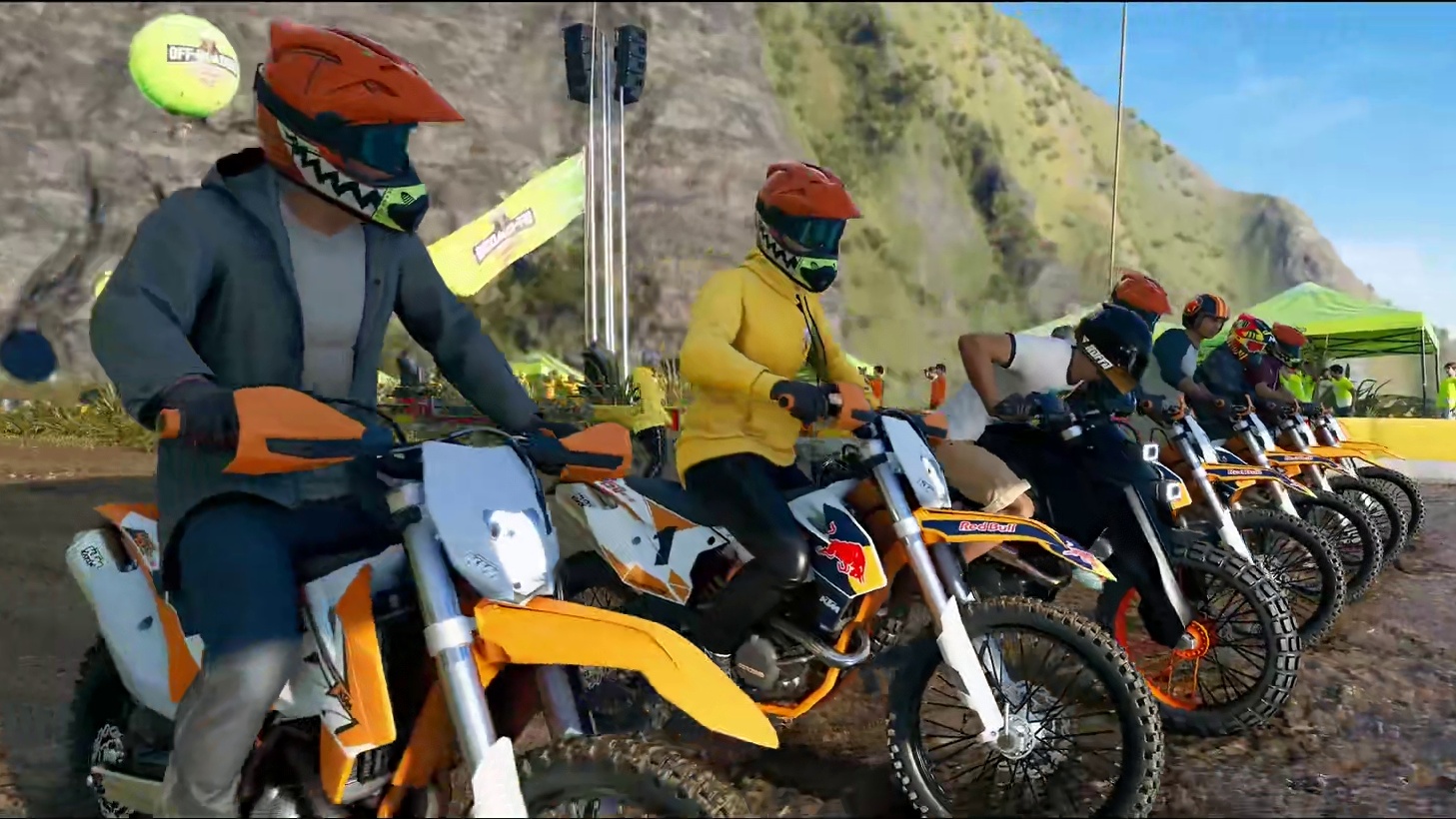 山谷摩托越野赛，不做特技不能完赛