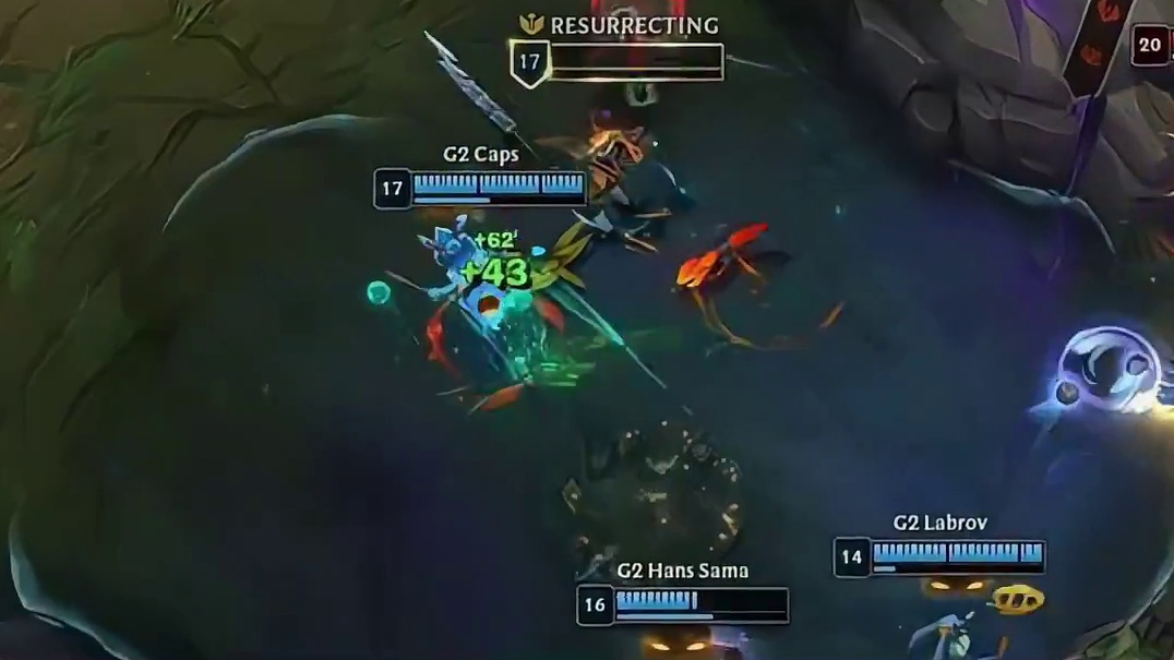 Caps阿萝拉闪现追击，G2先下一城1:0BLG