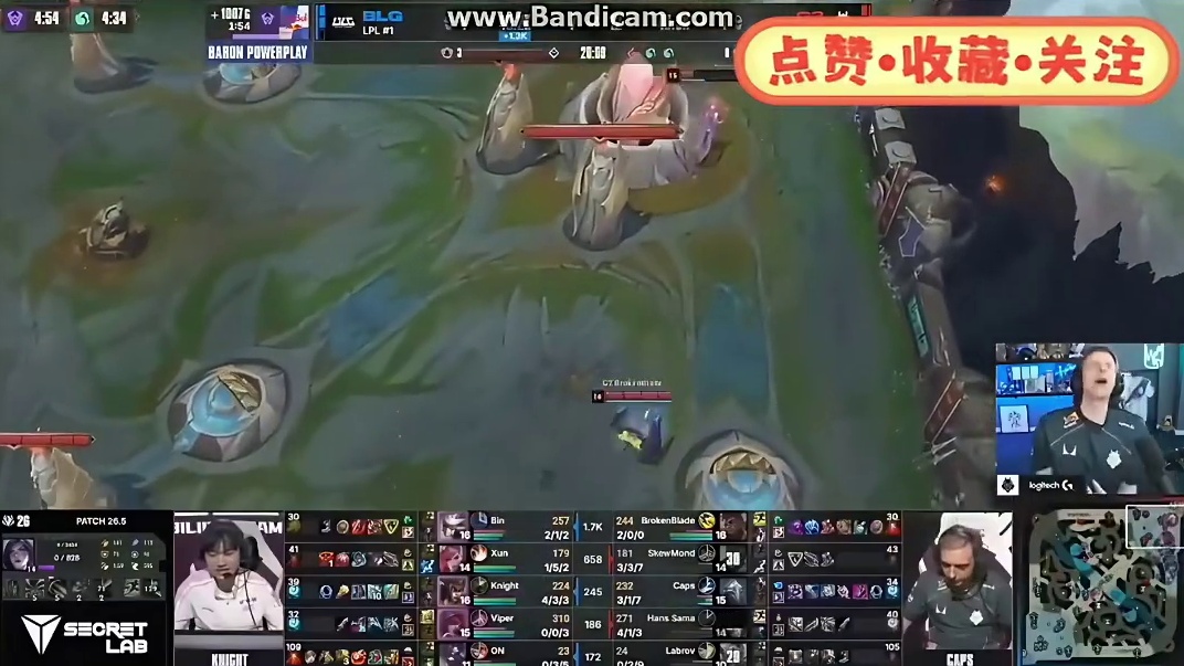 2026 英雄联盟全球先锋赛 BLG 以 3-1 的比分击败 G2 夺冠，G2 原打野选手 Jankos 看 BLG 夺冠直接破防：Bin！Bin！Bin！总是那个该死的 Bin！