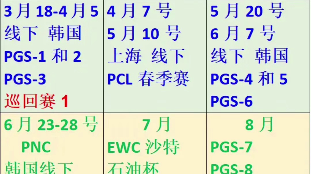 2026赛事安排赛程