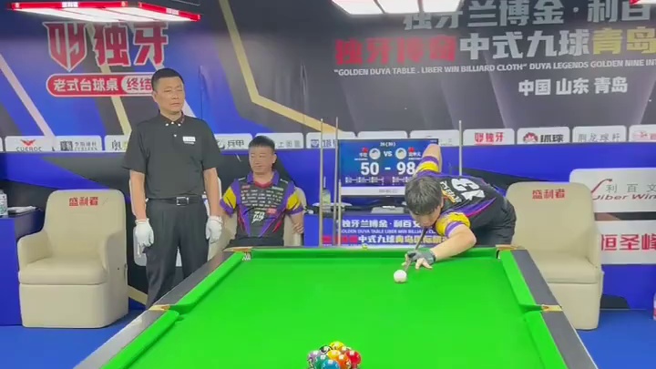 独牙传奇青岛国际精英赛，沈申义102:50战胜牛壮，晋级16强！