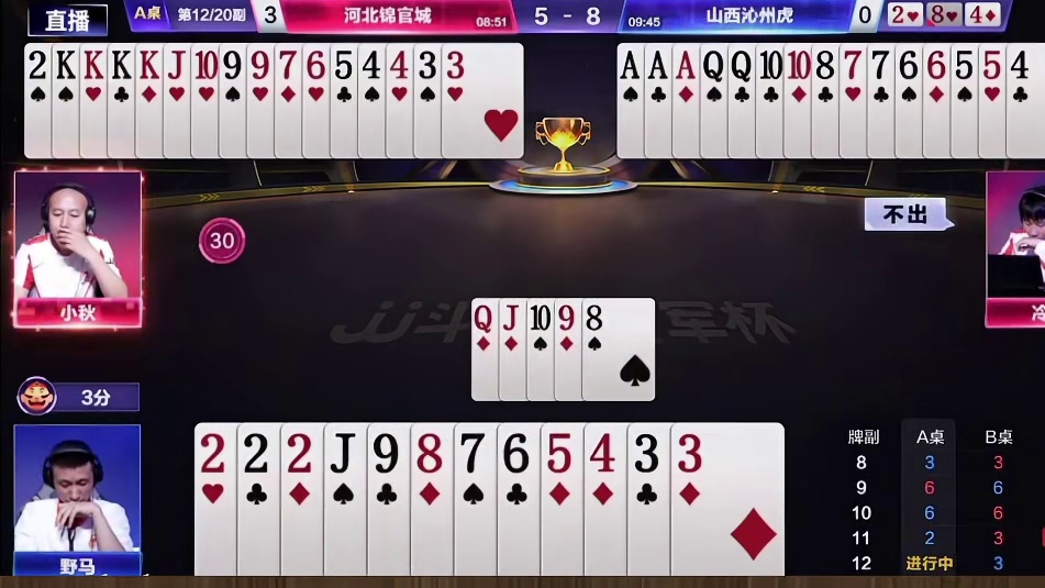S8春季赛：河北锦官城4 -0山西沁州虎TOP1牌局