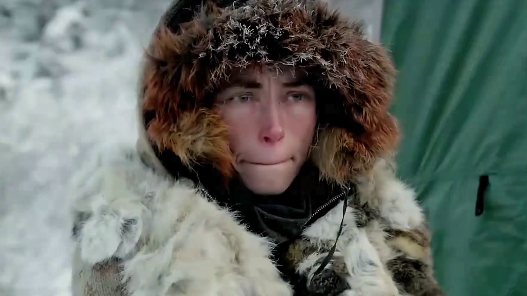荒野独居最意难平的女选手，猎豪猪抓雪兔却因冻伤遗憾退赛