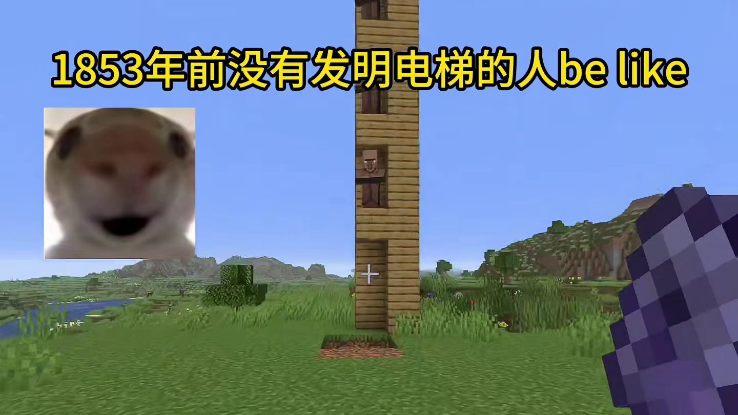 我的世界：1853年前没有发明电梯的人be like