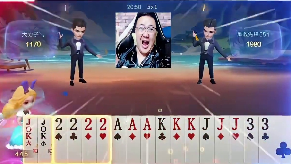 阿酒狂魔九炸狂轰局，JJ斗地主手握最大三炸打得稀碎