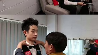 吳宜澤決戰(zhàn)墨菲，休息室五星紅旗格外耀眼，2026斯諾克世錦賽，吳宜澤對戰(zhàn)墨菲，暫領(lǐng)先墨菲