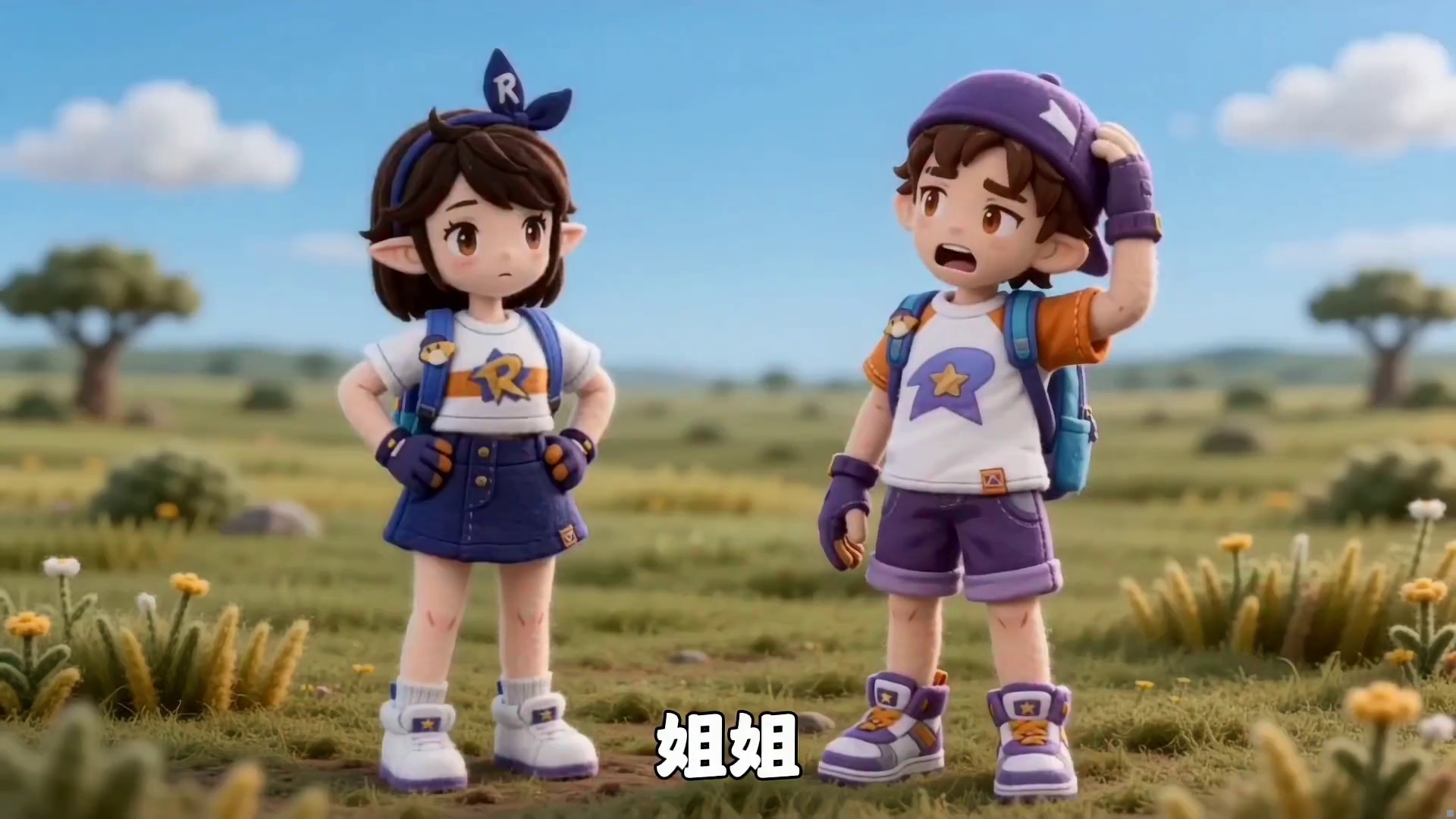 你这帽兜娃娃是不是还有个爷爷？