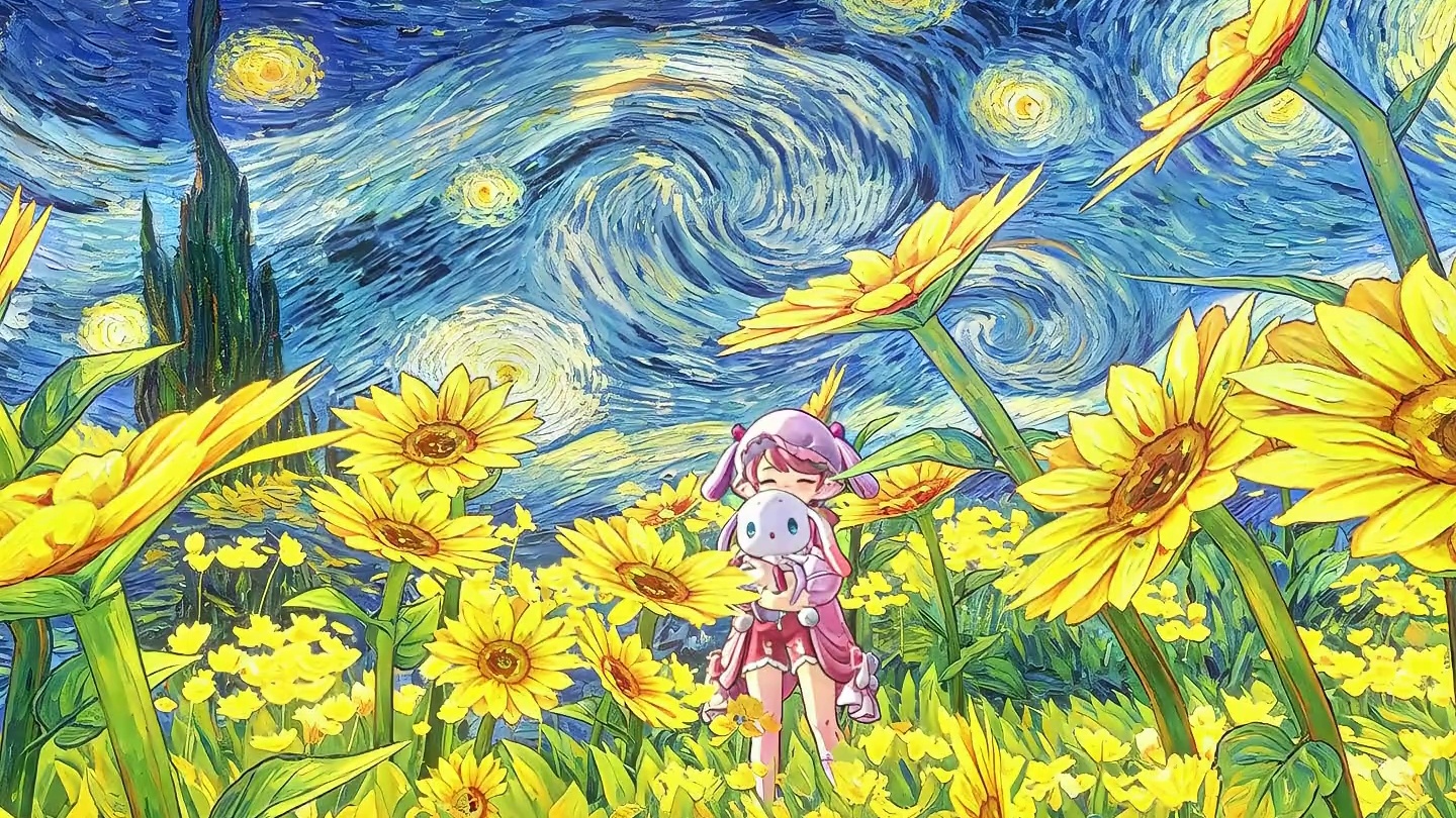 洛克王国梵高同款向日葵花海打卡点
