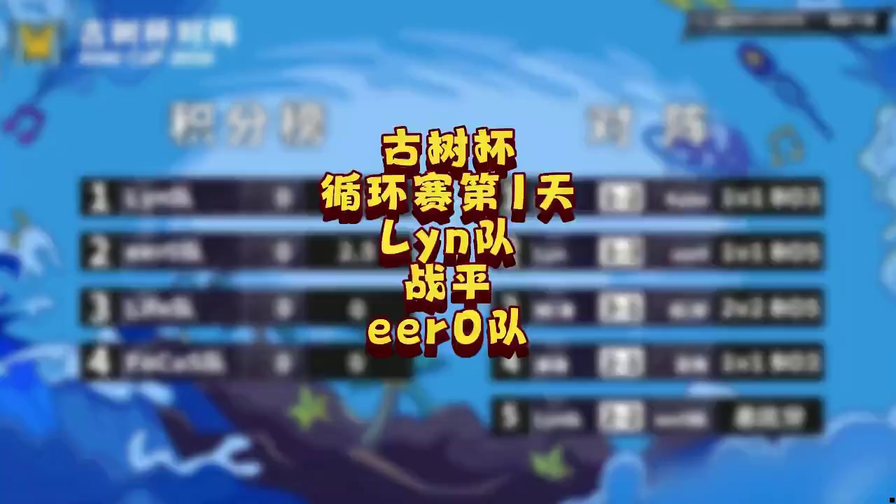 Lyn队战平eer0队！ 5月16日古树杯魔兽争霸团队赛循环赛第1天战报，BMN解说！