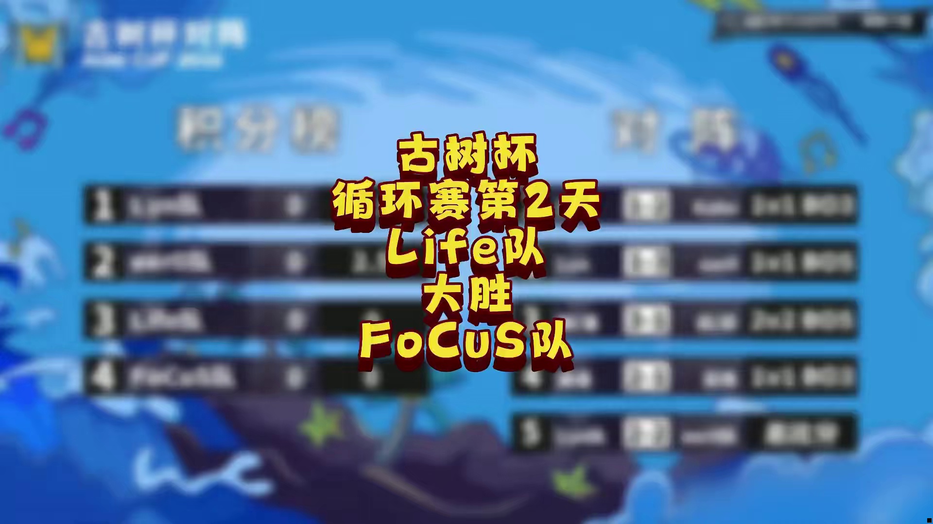 Life战队击败FoCuS战队！ 5月17日古树杯魔兽争霸团队赛循环赛第2天战报，BMN解说！