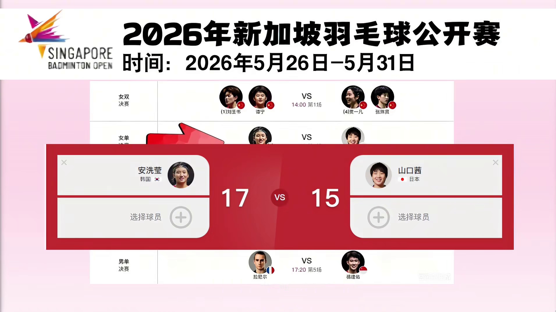 油箱不满的骆建佑能否突破拉尼尔？新加坡决赛赛事预测！