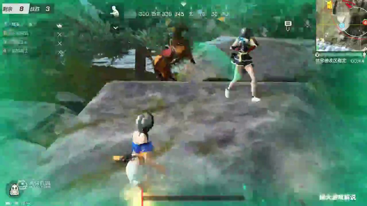 荒野行动特种战场：被两队人夹在中间太难受！用UZI盾牌守楼1v4