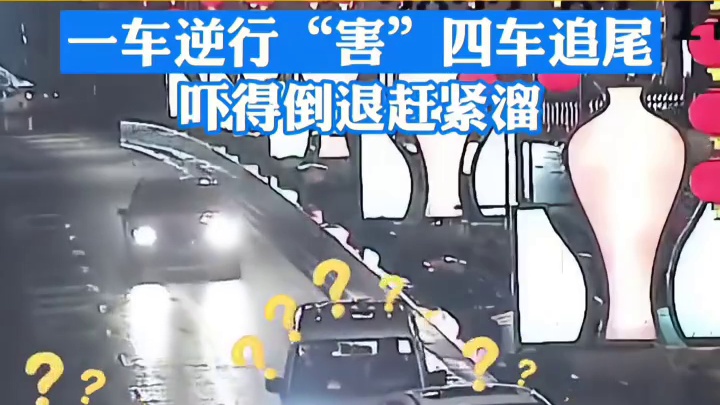 奇葩车祸 只要我溜得快 逆行的就是你们