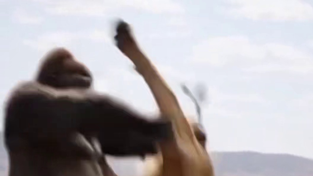 笑不活！猩猩拔出土中狮子一把丢飞