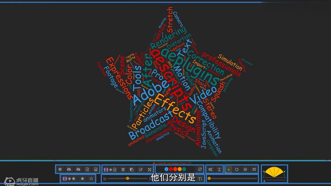 用最少的的时间，做最复杂的动画，词云文字动画！