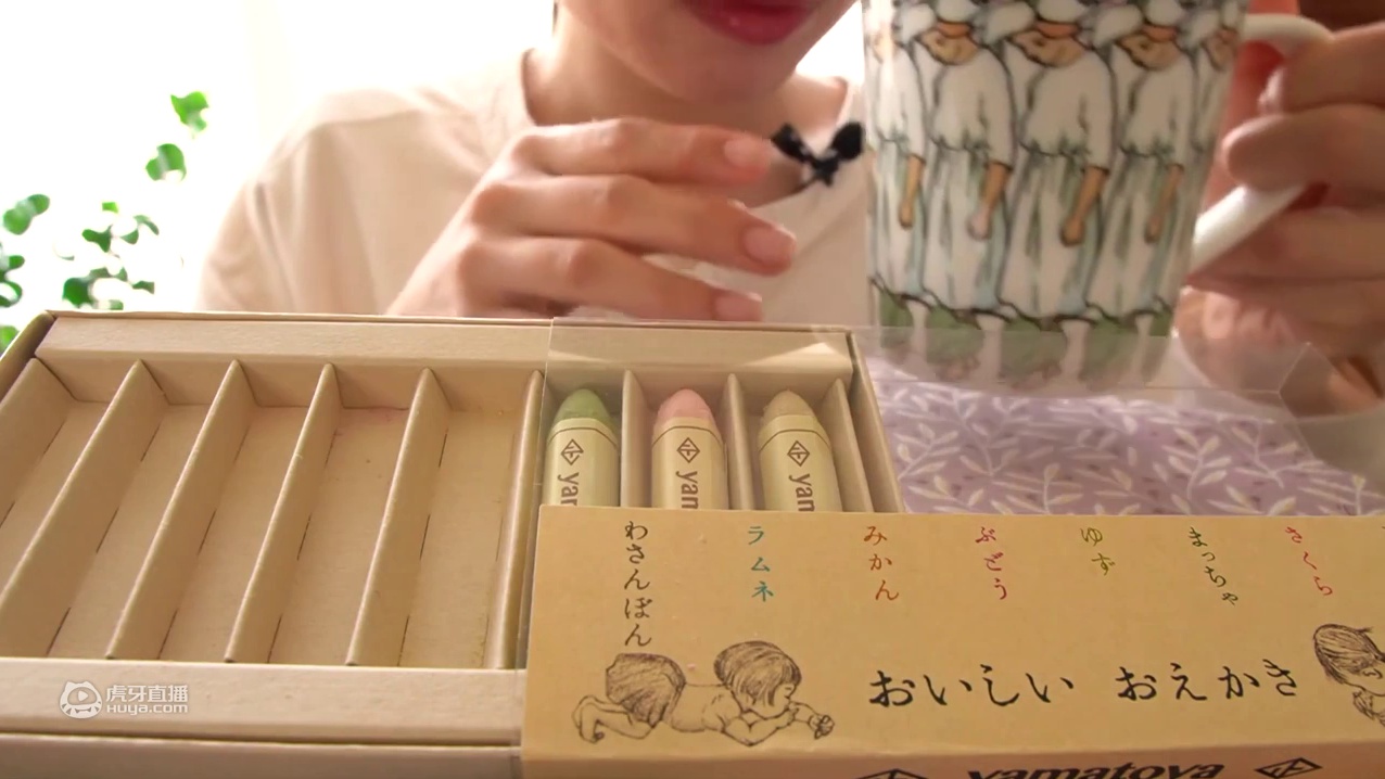 ☆ つくるたべるハナメ ☆ 可食用彩色蜡笔 食音咀嚼音