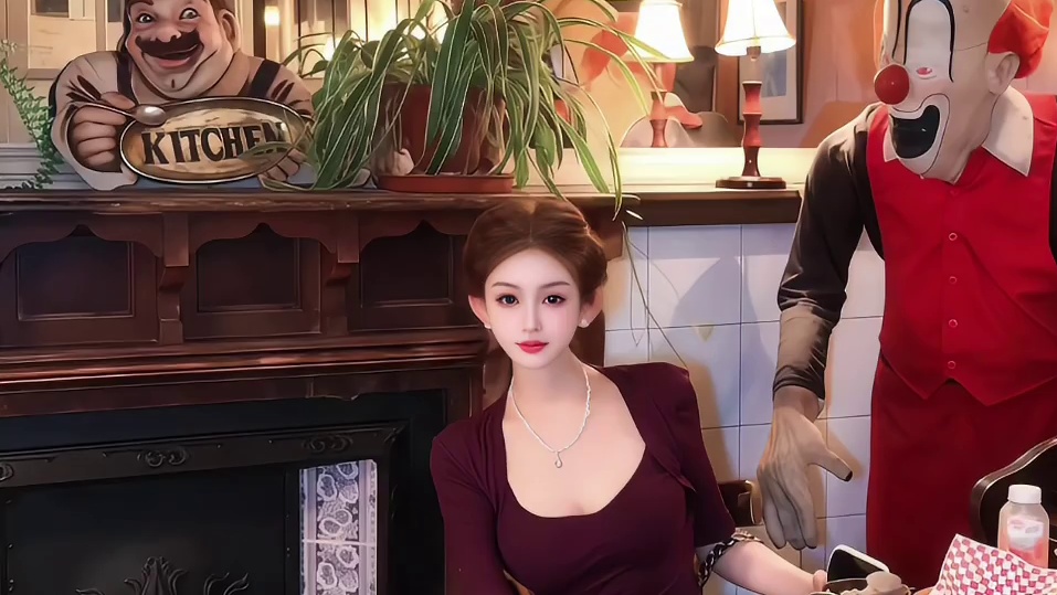 梦鸽在“小芳庭意大利餐厅”用餐，该餐厅的一些器物是从意大利搬过来的，原汁原味。