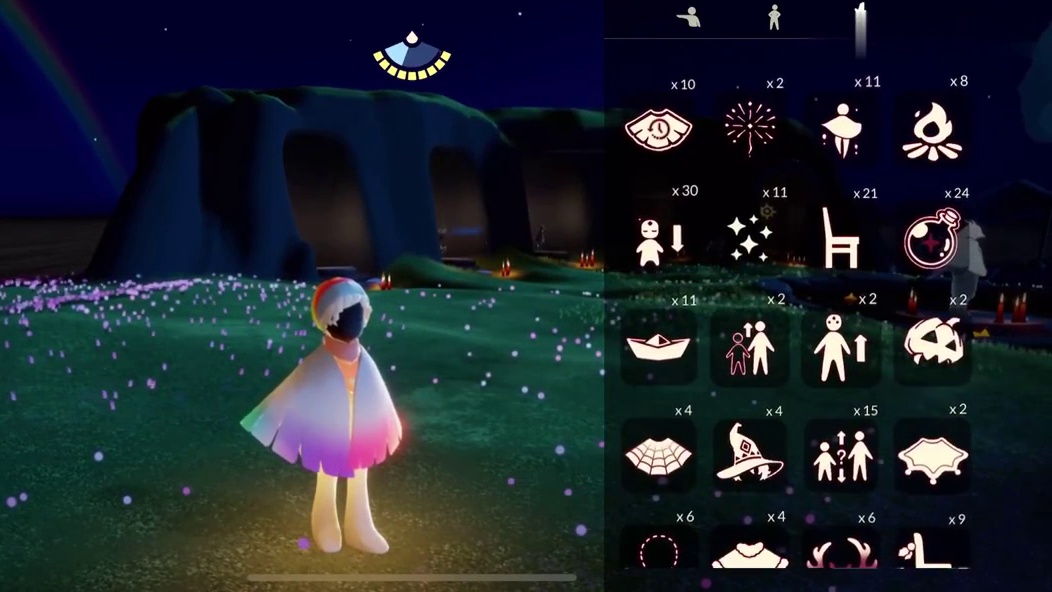 【光遇】新彩虹帽！动作栏大改/新季节符号/拖尾魔法展示/乐器开关
