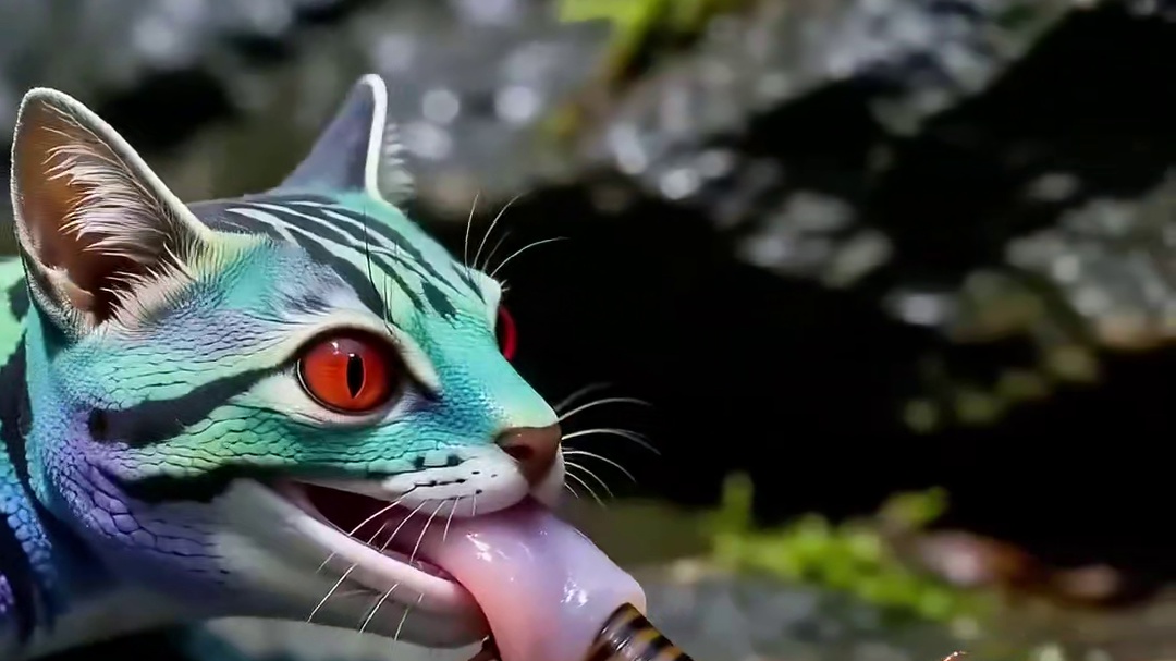 奇异生物百科-鳞猫 视频由AI生成，仅供娱乐参考