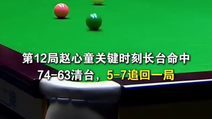 赵心童这长台太绝啦，成功清台追一局！