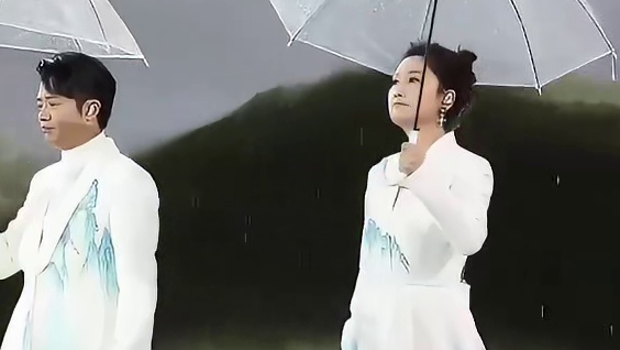玲花被暴雨淋到妆都花了