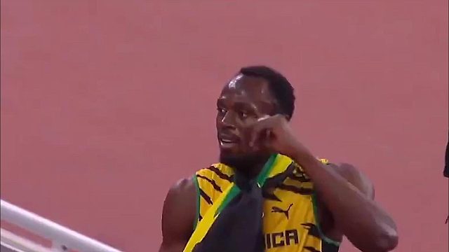 博尔特生涯唯一一次被击倒