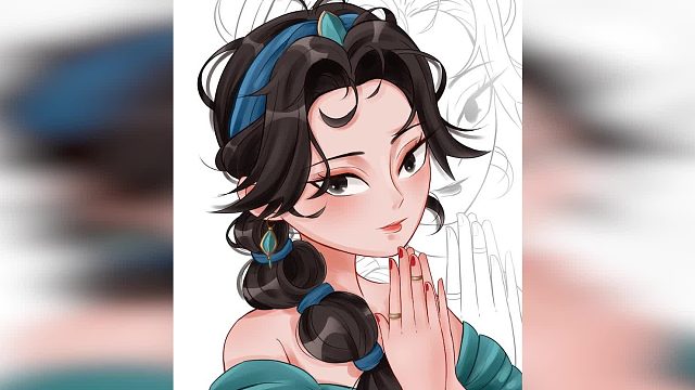 伍月贰拾教育分享——异域风女孩插画效果制作