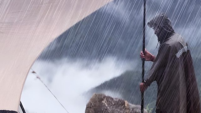 一人在大山里的雨中露营（第三集）