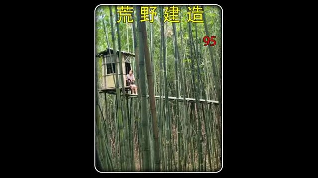 第95集 荒野建造：盘旋向上的楼梯搭配离地数米高的小竹屋，邀您一起居住的话您敢么？
