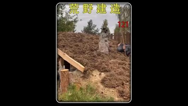 第121集 荒野建造：男人独自在后院建造庇护所，简直是和媳妇吵架的避难圣地，真是保暖又解压
