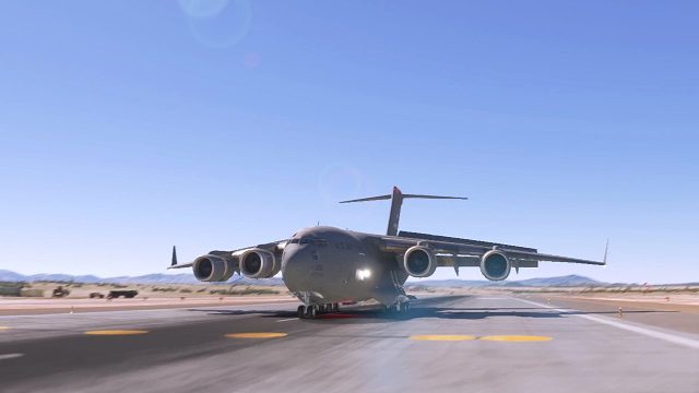 C-17运输机降落51区