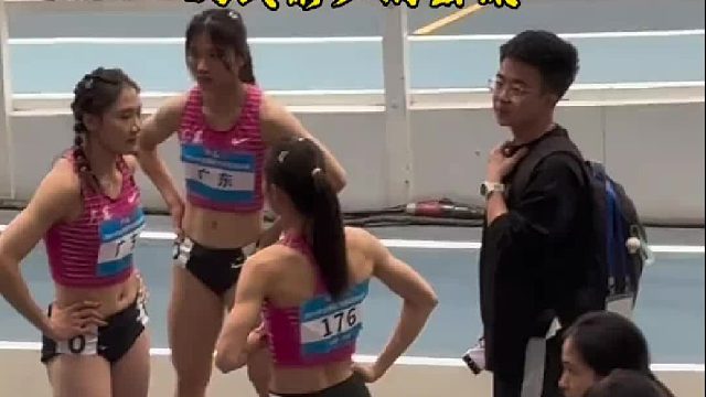 女子4x400米接力决赛，广东队