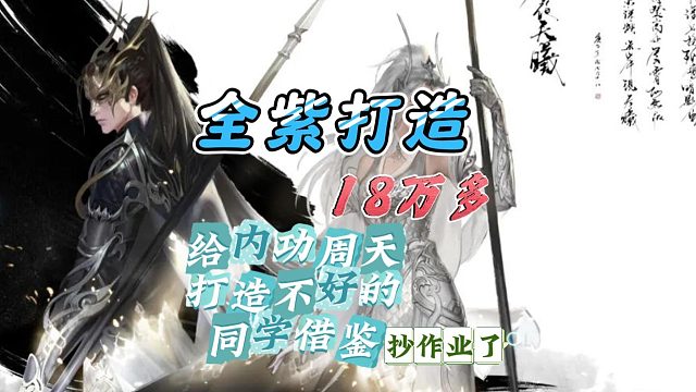 三紫打造也一样18万多，给打造内功不好的同学借鉴下-逆水寒手游
