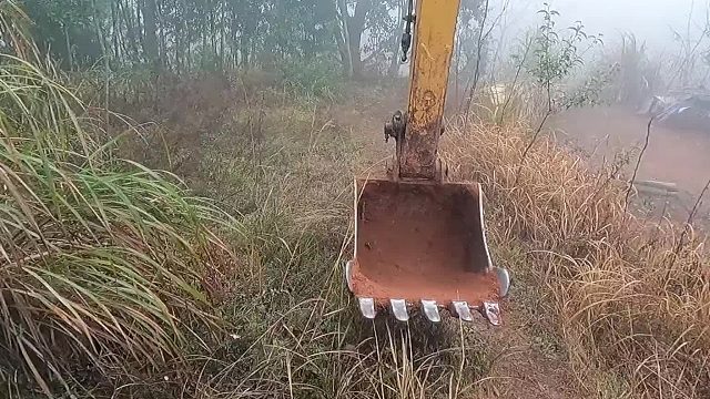 多年未归，今年回家过年。喊挖机过来清理屋前屋后。