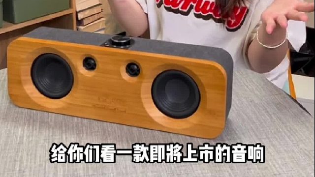 2024新品上市原木布艺居家蓝牙音箱