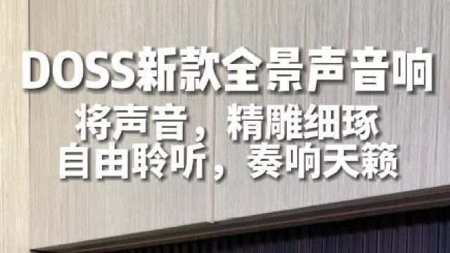 震撼心灵的声音之旅：DOSS全景声音箱
