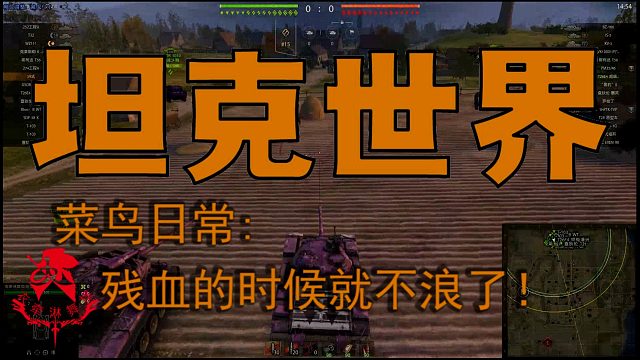 坦克世界—菜鸟日常：残血的时候就不浪了！