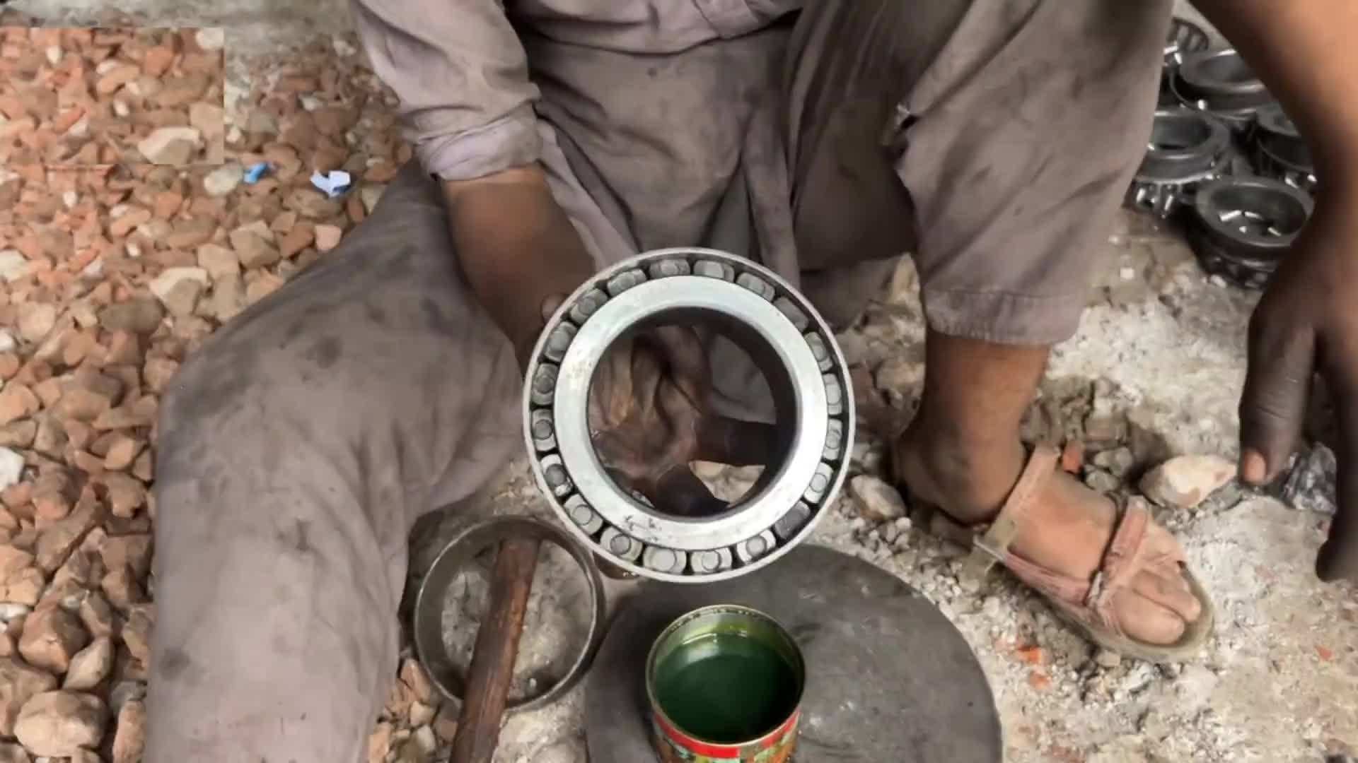 巴铁师傅翻新维修轴承全过程。