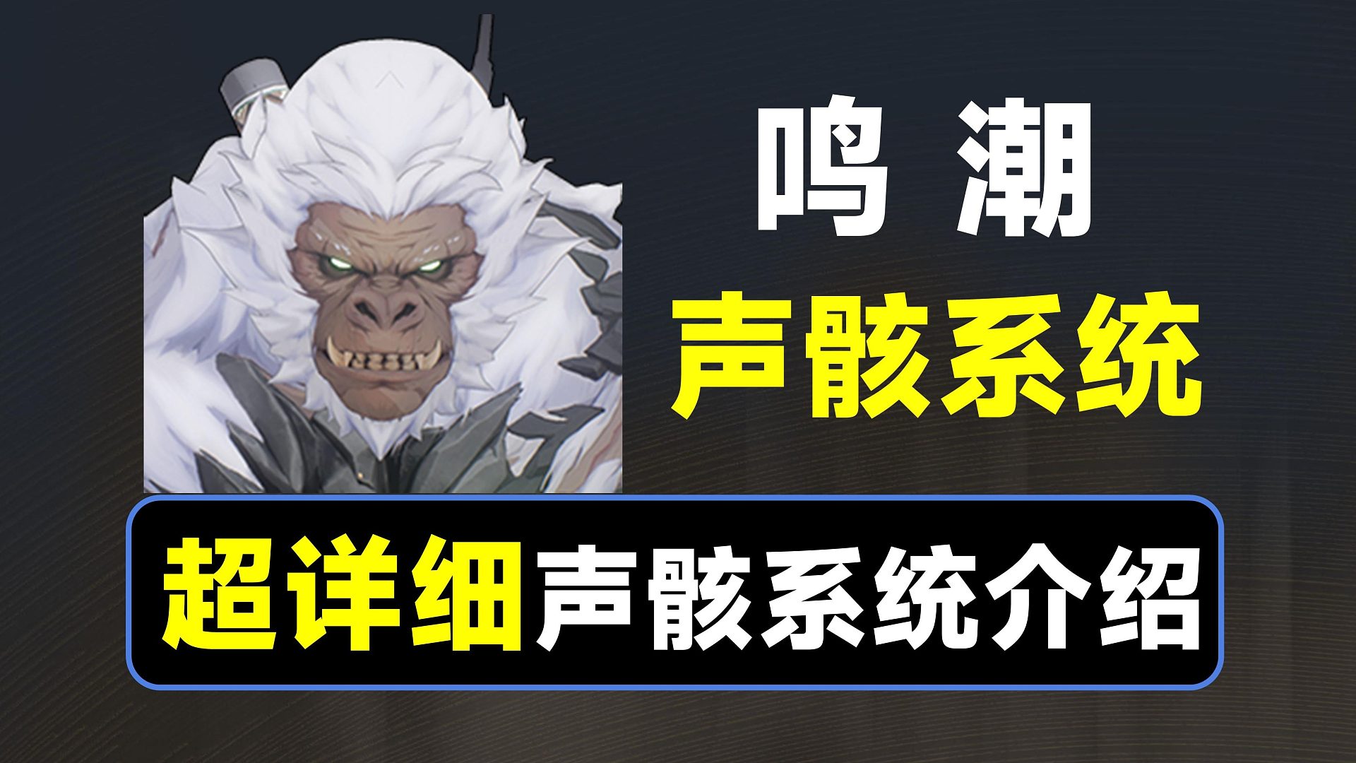 【鸣潮】声骸系统讲解，一个视频搞懂声骸系统