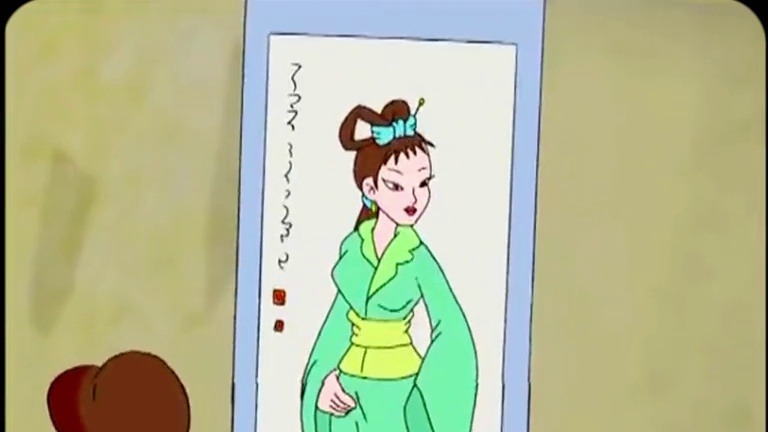 男子意外得到一幅美女画像，女子竟在深夜从画中走了出来！_1