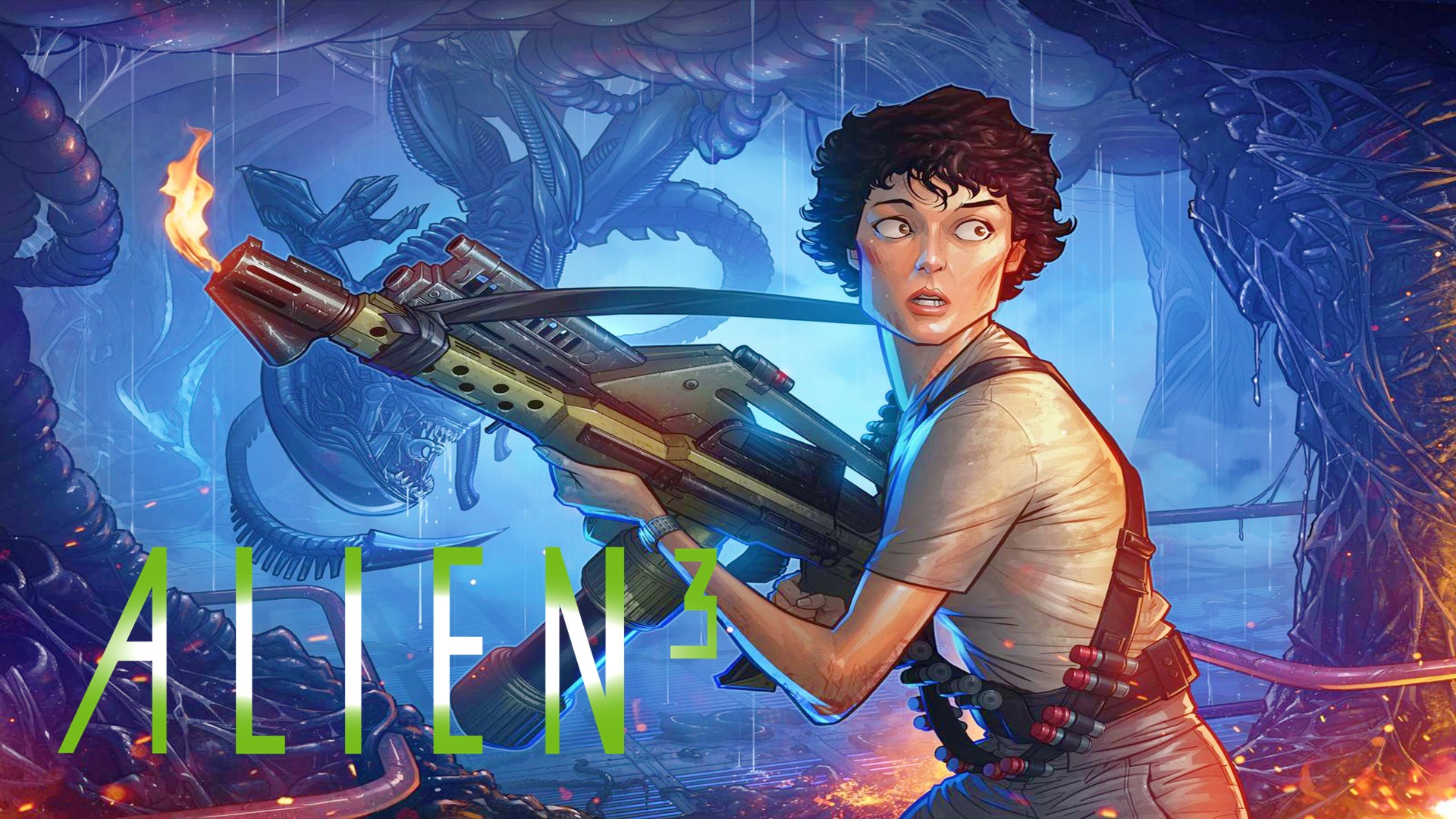 世嘉MD《异形3》，太难了，不背版寸步难行