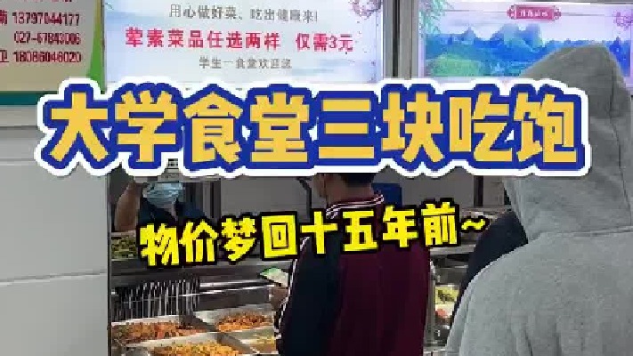 大学食堂真的好会！三块钱一荤一素 如果不是我亲眼所见 我真的不相信