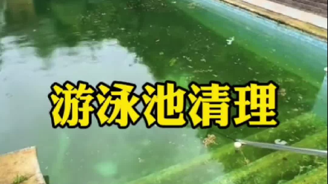 不放水清理游泳池