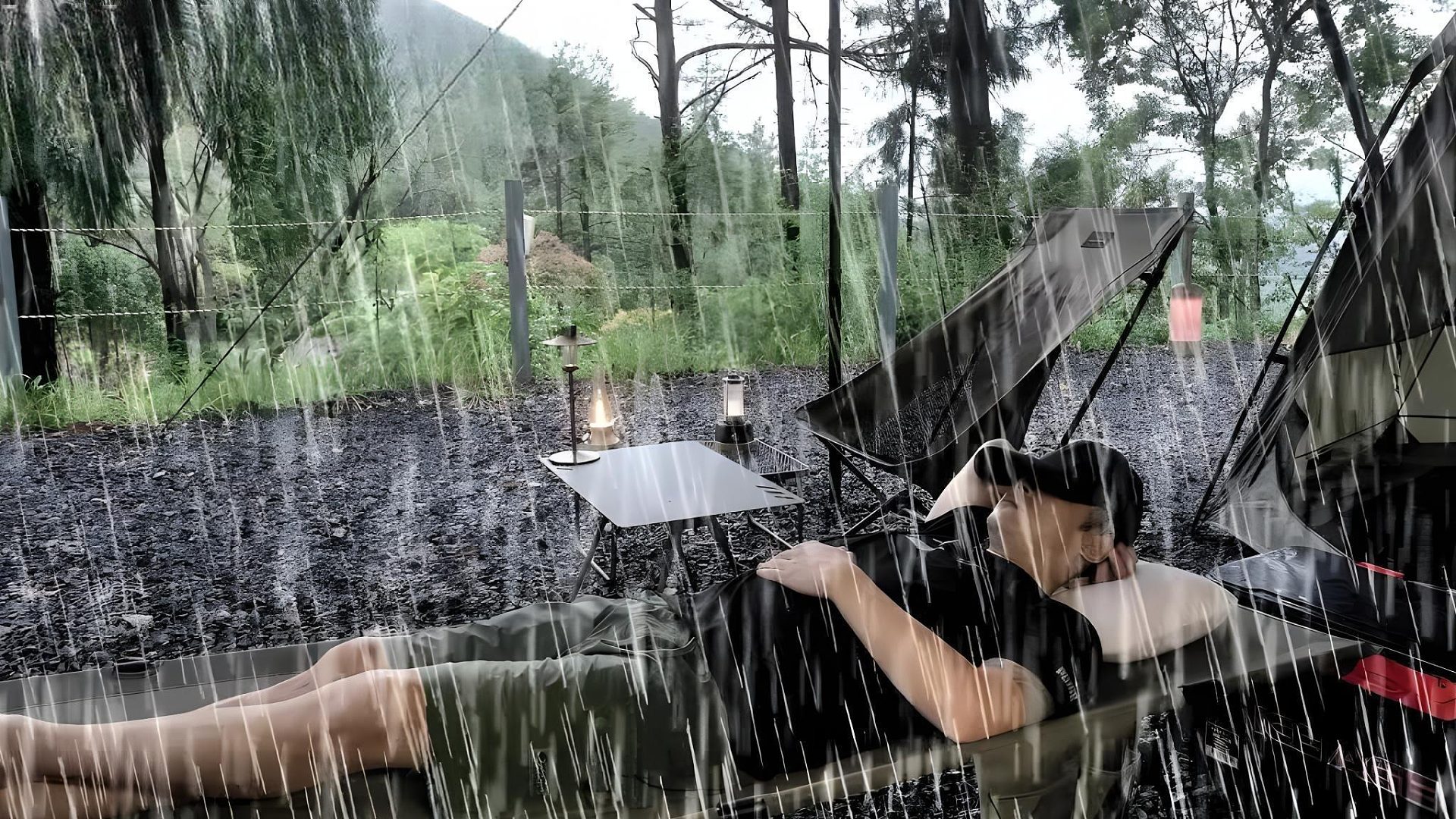 一人解压雨中露营之旅（第二集）