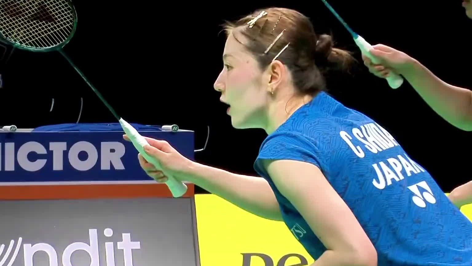 惊天逆转，中国凡尘组合战胜日本队 2024尤伯杯，中国凡尘组合vs日本山阳组合。（2）