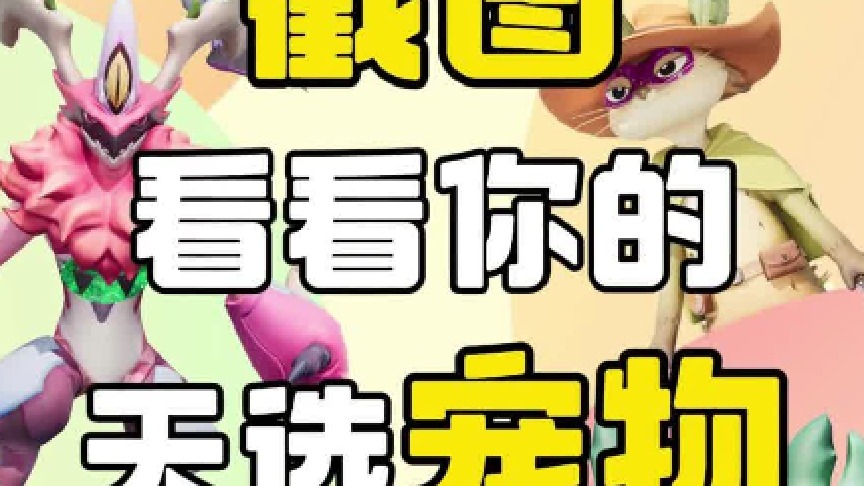 158只天选宠物，快来截图选！