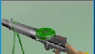 注意看这粗大的口径，它就是长得像大炮的刘易斯机枪！