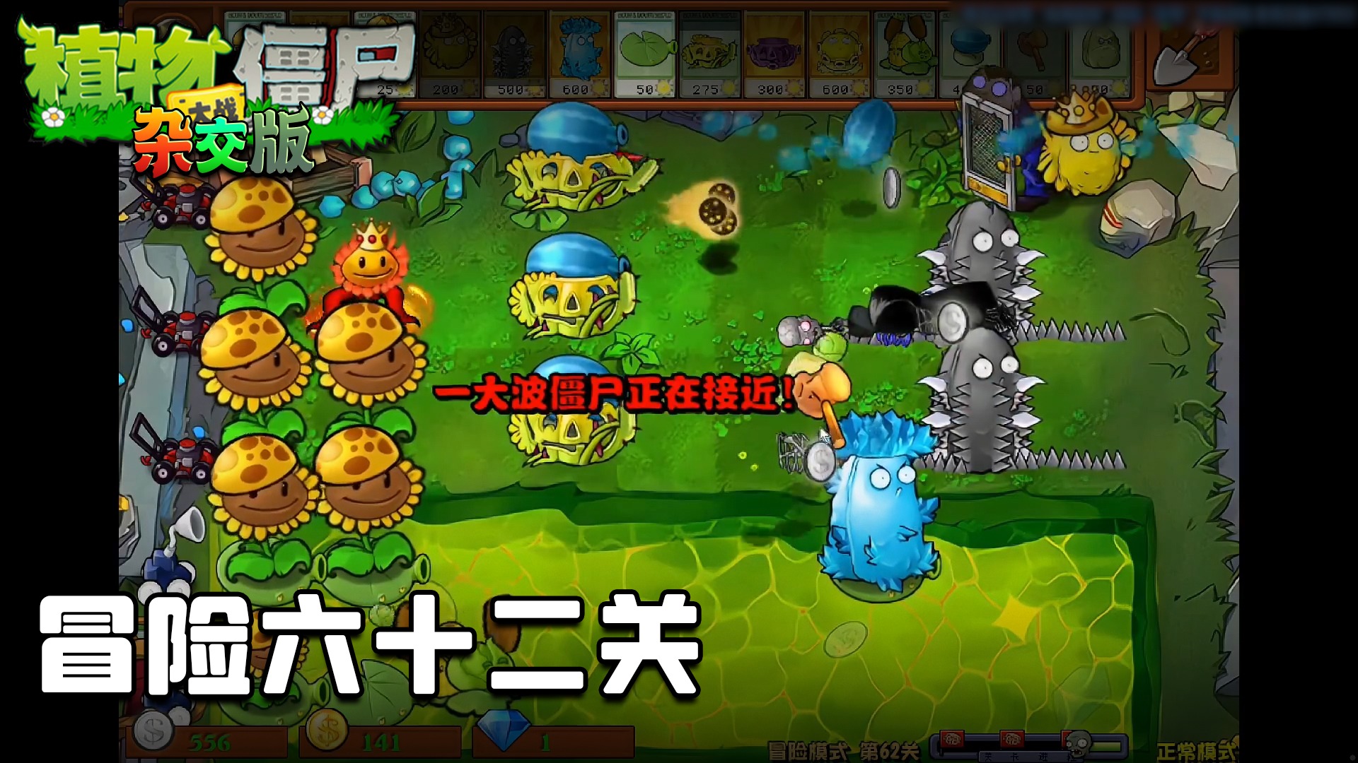 董小飒《植物大战僵尸杂交版》实况第五十六集：冒险六十二关