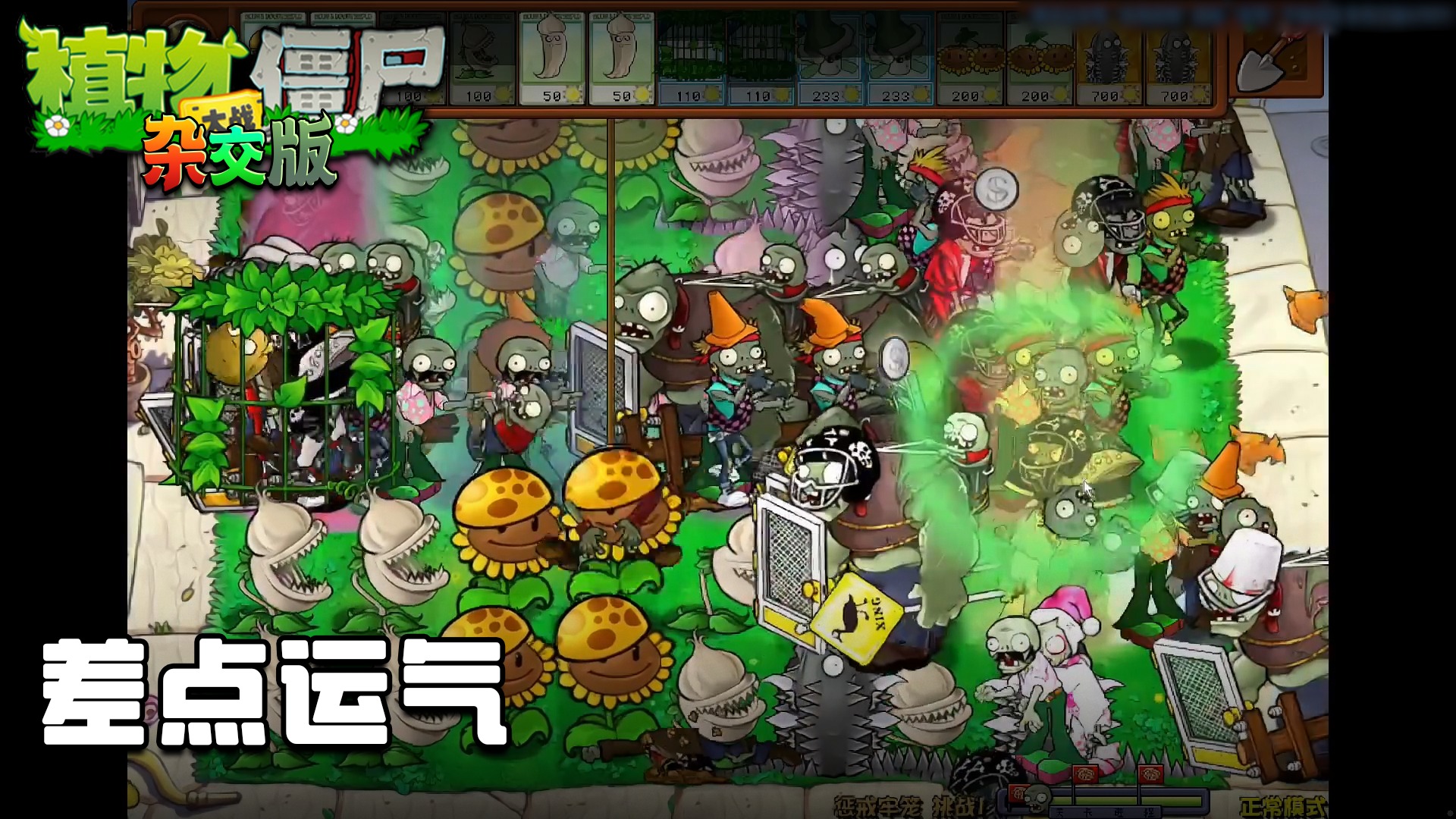 董小飒《植物大战僵尸杂交版》实况第六十六集：差点运气